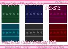 6 HEARTS ON SWEATER KNIT Textures