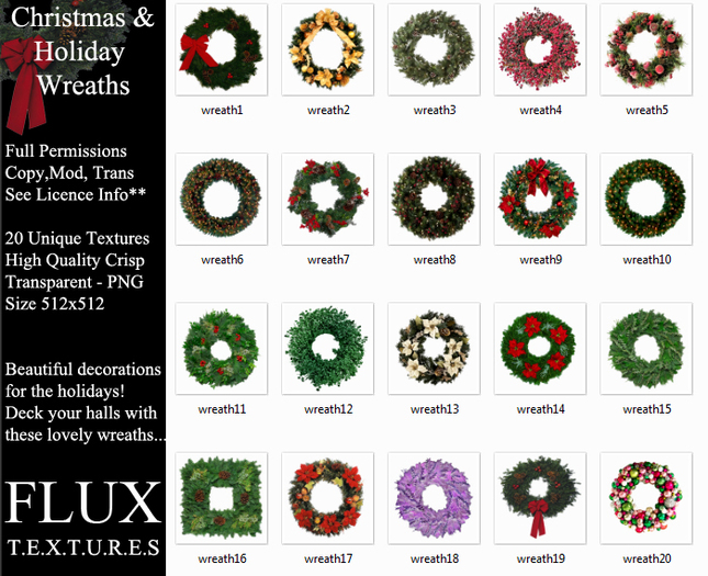 -FLUX- Christmas Wreath Set - Full Permissions
