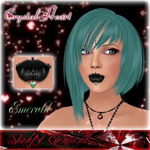 .::V::. Crystal Heart  (Emerald)