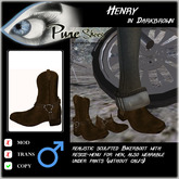 << PURE >> Pure Shoes - Henry (in Darkbrown) [inworld price 99L$]