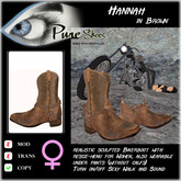 << PURE >> Pure Shoes - Hannah (in Brown) [inworld price 99L$]