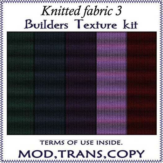 KNITTED FABRIC 3- texture pack for builders / clothes designers