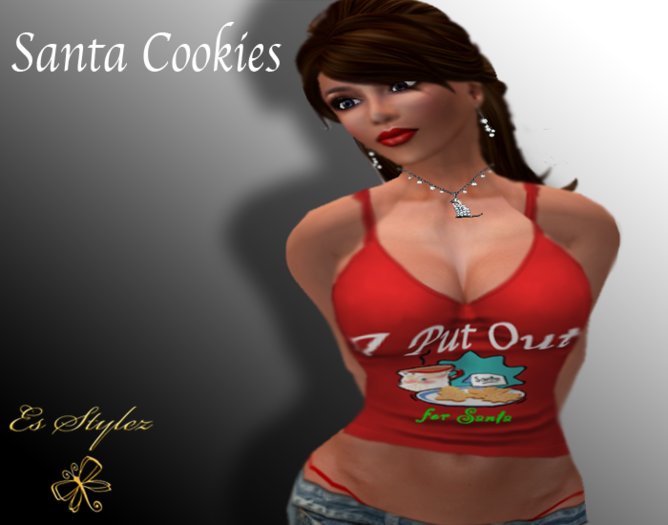 ~*Es Stylez*~ Santa Cookies Tank Top_Red
