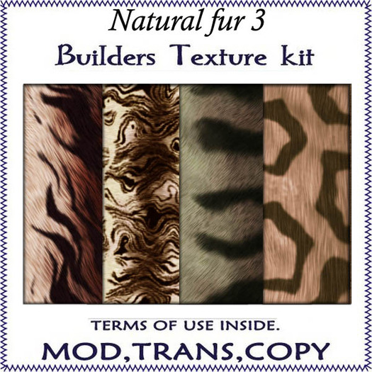 NATURAL FUR SEAMLESS- texture pack for builders / clothes designers 3