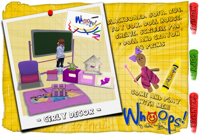 [Whoops!] - Girly Decor Pack (44 Prims) [Box]