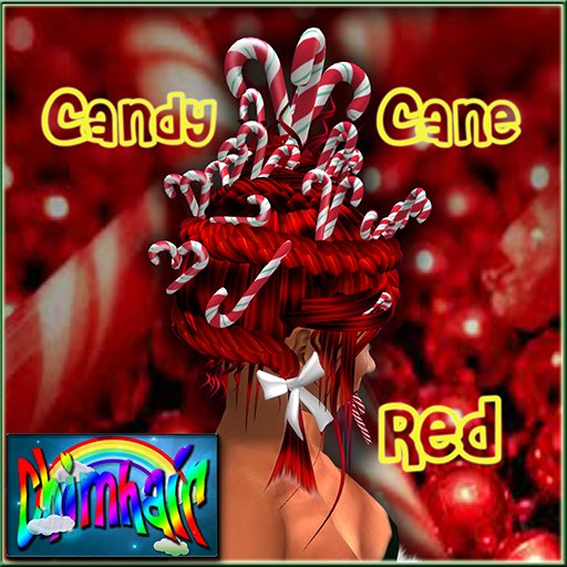 %.:ChimHair:.% Candy Cane Red