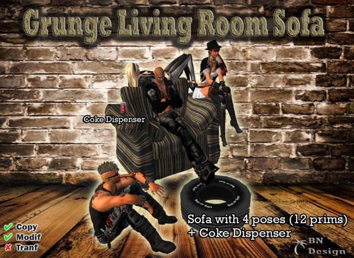 BN Grunge Living Room Sofa