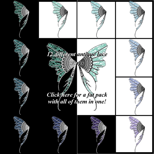 Eternal Creativity ~ Lace inspired wing textures pack 2