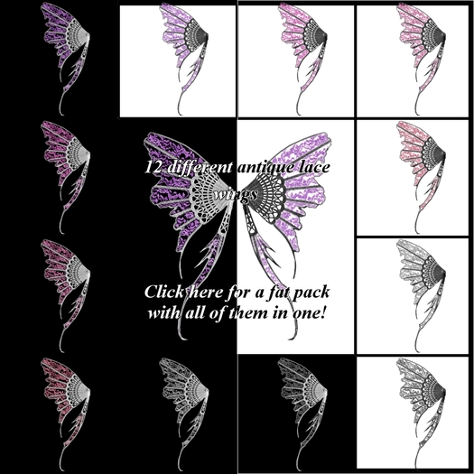 Eternal Creativity ~ Lace inspired wing textures pack 3