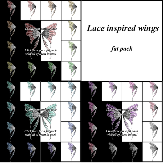 Eternal Creativity ~ Lace inspired wing textures fat pack