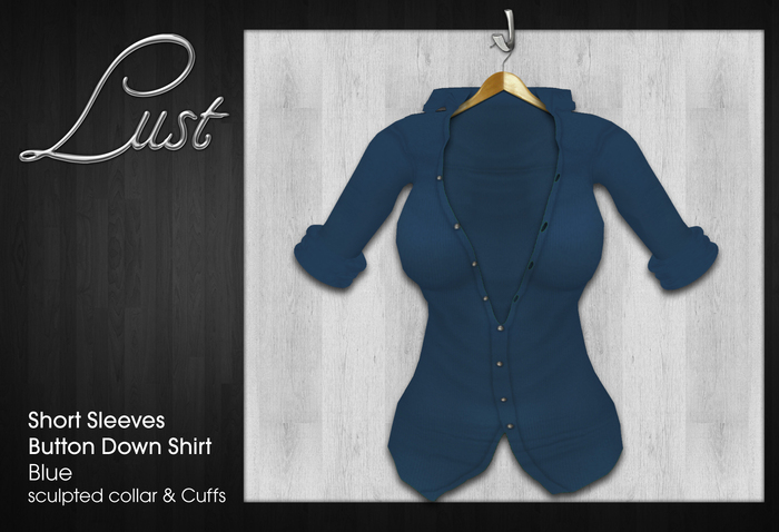 Lust - Chemise Ouverte Bleu