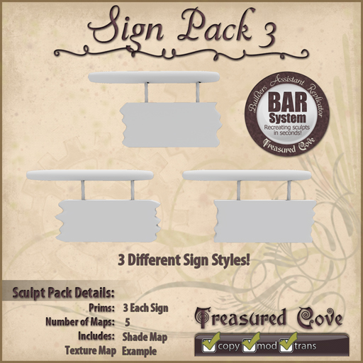 -TC- Sign Pack 3 Clearance Priced