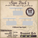 -TC- Sign Pack 3 Clearance Priced