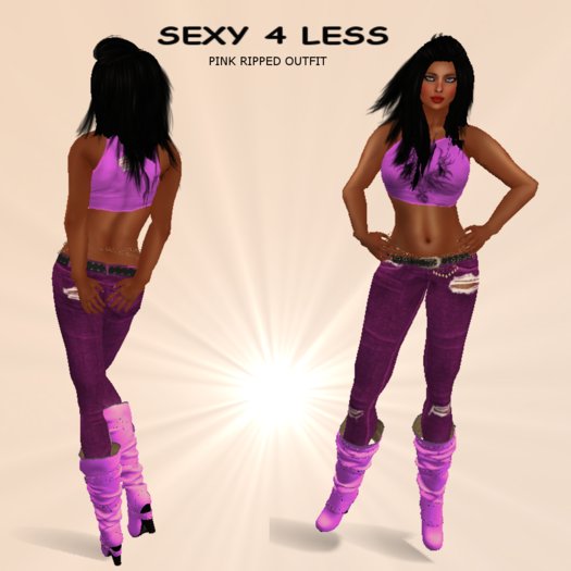 S4L PINK RIPPED OUTFIT