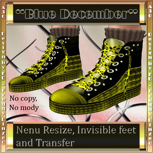 Shoes Unisex High Chucks Sneakers "Blue December" by FD