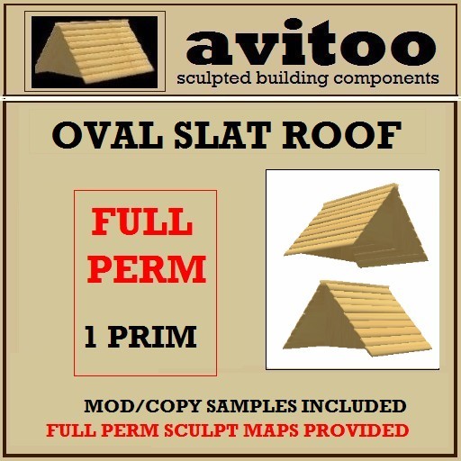 Oval slat roof BOXED