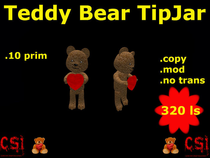 Teddy Bear TipJar (box)