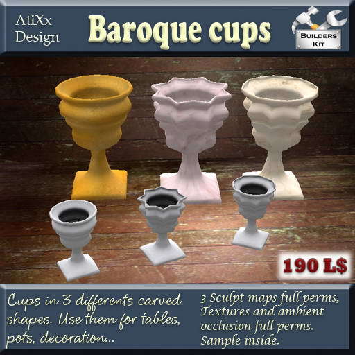 3 Baroque cups (Box)