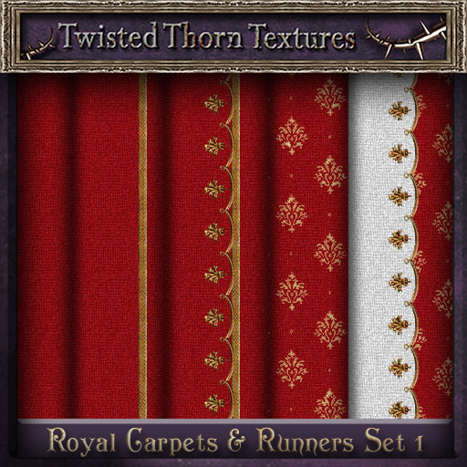 Twisted Thorn Textures- The Georgiana Series, Set 1 - Rococo Wallpaper Textures