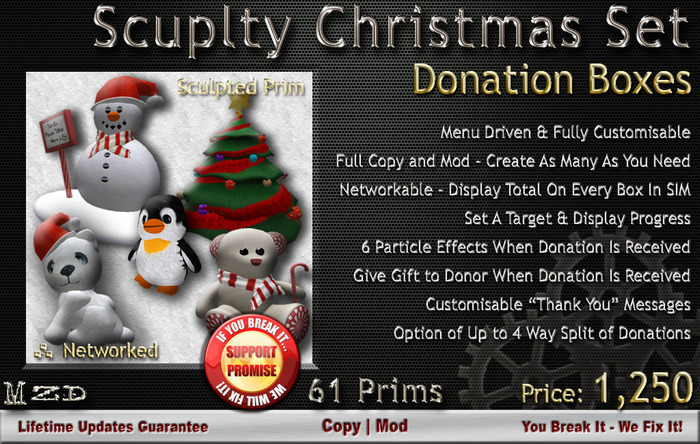 Collection of Christmas Themed Donation Boxes