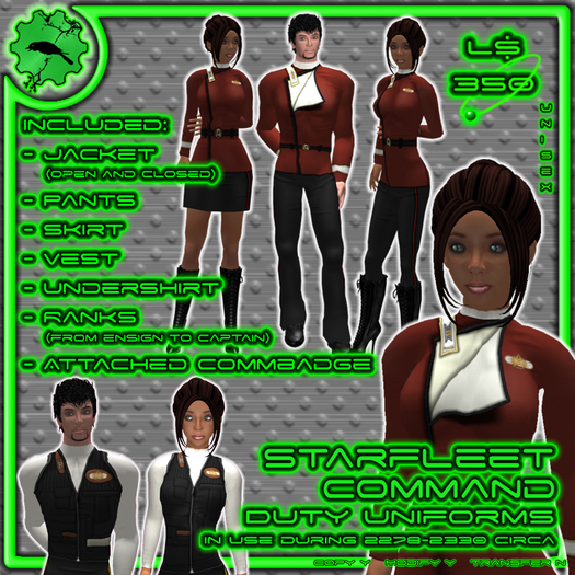 >>Tokuno Tech<< Trek Starfleet 2278-2330 Command Uniform
