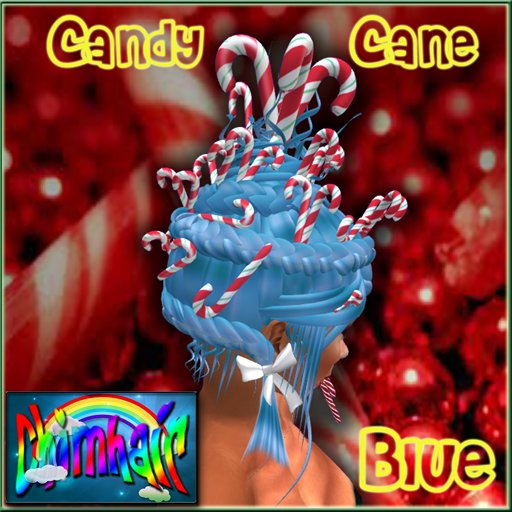 %.:ChimHair:.% Candy Cane Blue