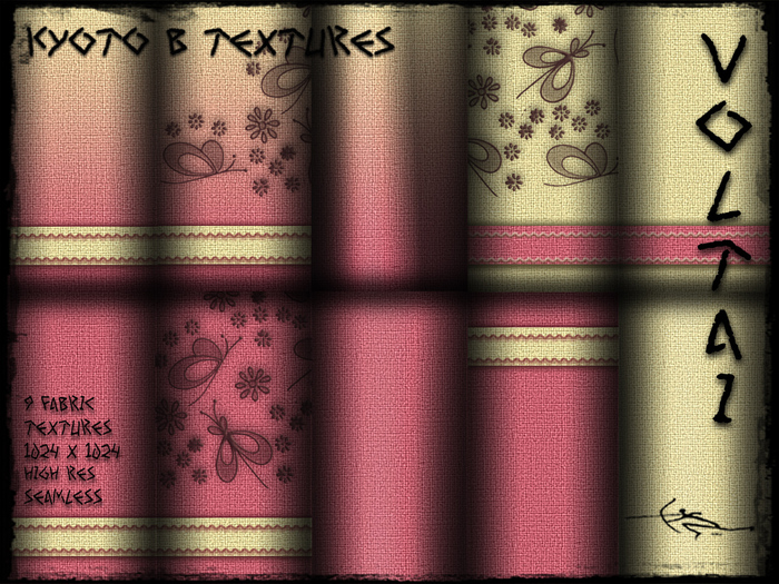Voltai Kyoto B Textures - Fabric embroidered textures