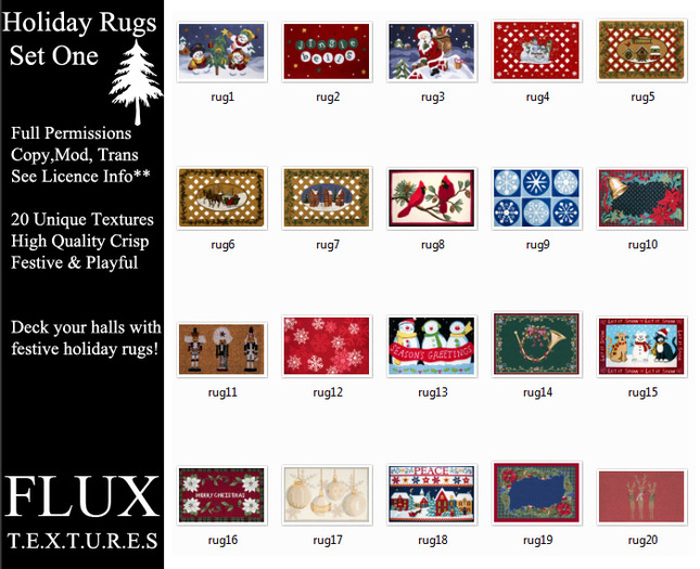 -FLUX- Holiday Rugs - Set 1 - Full Permissions