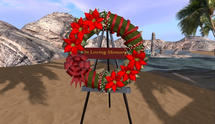 Poinsetta Memorial Wreath Red Boxed