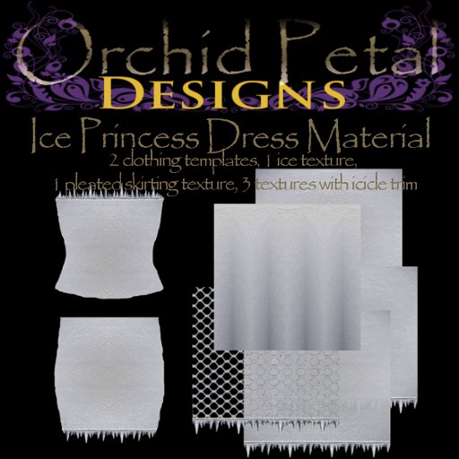 -OPD- Ice Princess Dress Material Textures Box 