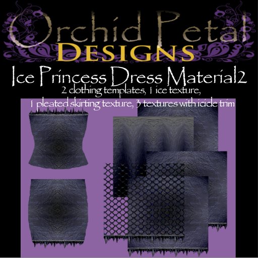-OPD- Ice Princess Dress Material2 Textures Box 