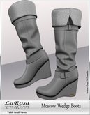 LaRosa Moscow Wedge Boots White