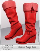 LaRosa Moscow Wedge Boots Red