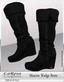 LaRosa Moscow Wedge Boots Black