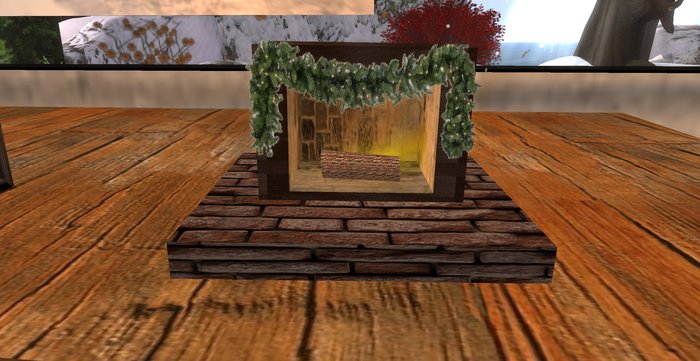 Mini Fireplace music box great gift 