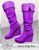 LaRosa Moscow Wedge Boots Lilac