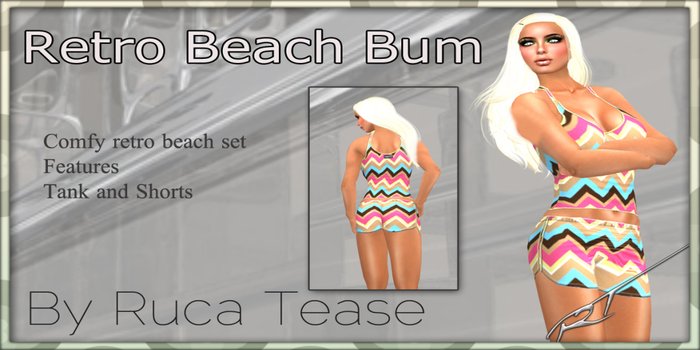 retro Beach bum shorts and tank set