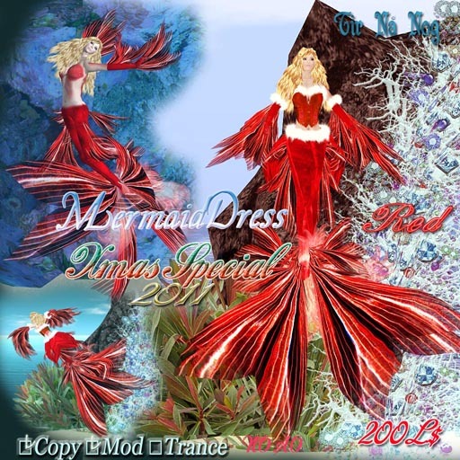 **TNN**-Xmas Mermaid Dress 2011 Red