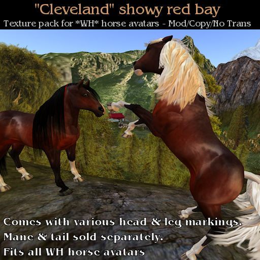 WH - Cleveland - showy red bay Texture Pack for Horse Avatars