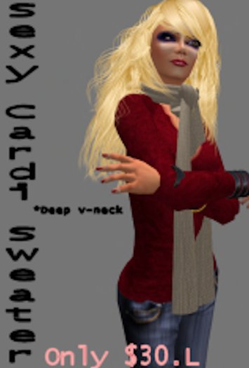 Sexy Cardi Sweater (Red) (Boxed)