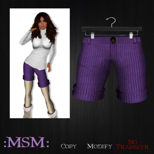 :MSM: Winter Shorts - Purple