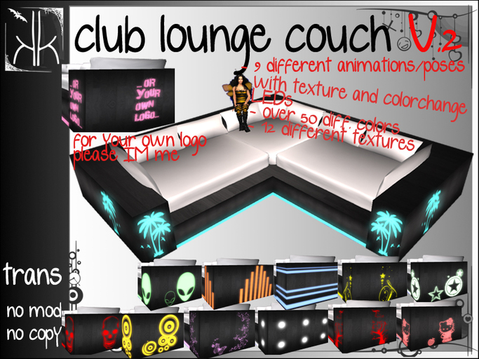 Club Lounge Couch - Version 2 - Color and Texture Change