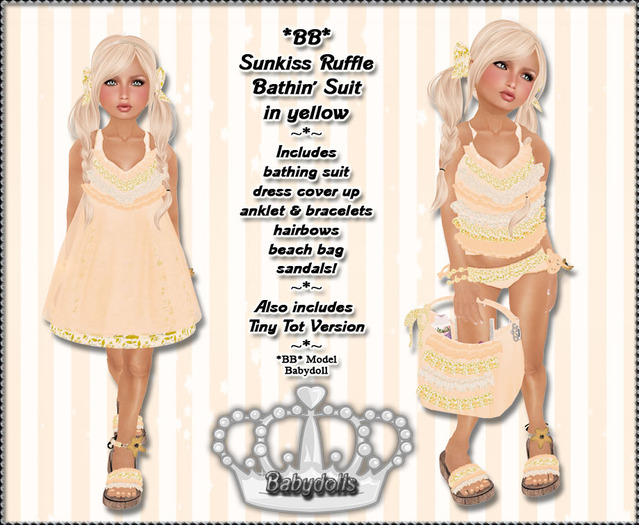 *BB* Sunkiss Ruffle Bathing Suit - yellow