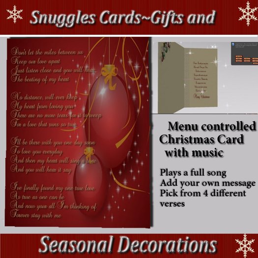 Merry Christmas Music Card with Changable verses