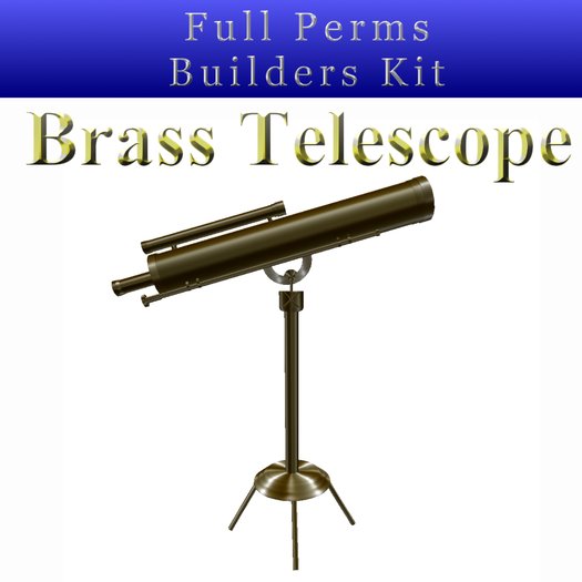 Second Life Marketplace Antique Brass Telescope Builders Kit Boxed