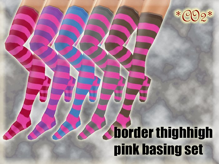 *CO2*border thighhigh pink basing