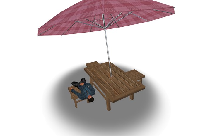 *-D&D-* Garden Table & Umbrella