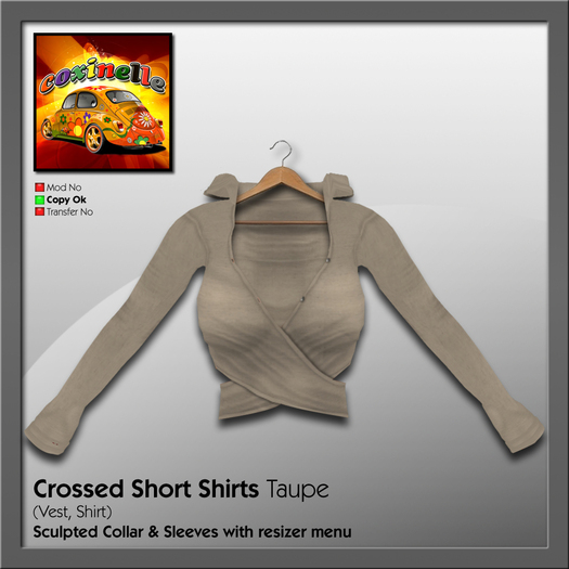 coxi - Taupe - Crossed Button Shirt