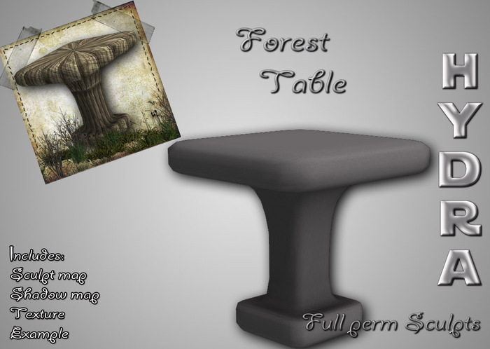 [HYDRA] Forest Table Sculpt Full Perm Textured