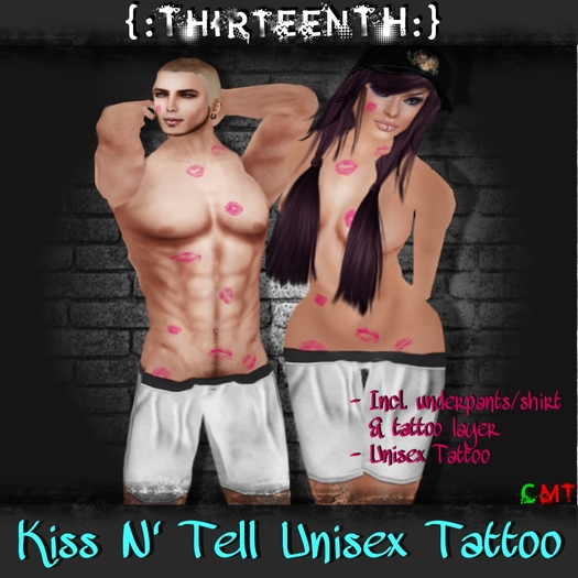 {:ThirteenTH:} Kiss N' Tell - Unisex Tattoo